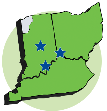 Gripp service and location area map